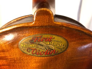 Old violin,First National Institute of Violin, Stradivarius Copy, Made in Germany